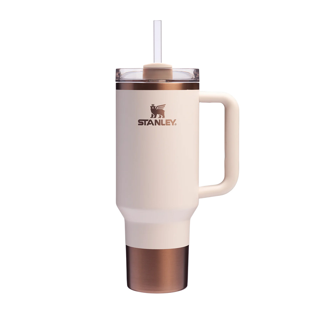 Termo 887 ml quencher h2.0 flowstate tumbler dorado/crema
