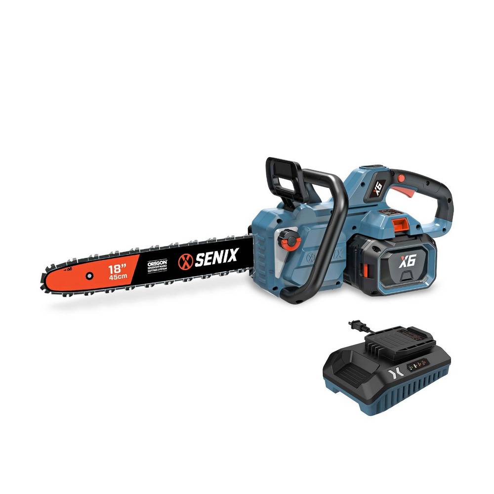 Motosierra 18 pulg (45.72 cm) inalambrica x6 60v + bateria 4 ah +cargador