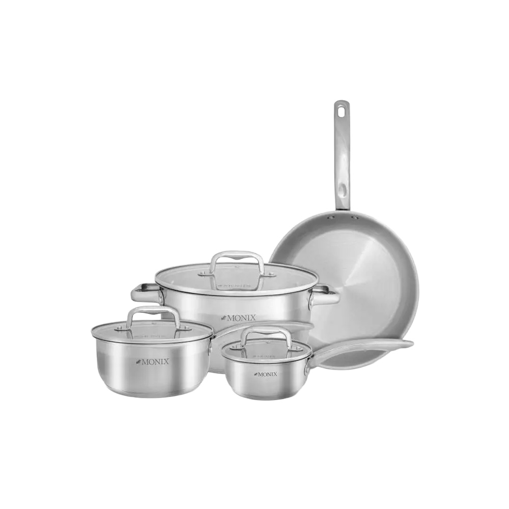 Set de ollas de acero inox 7 piezas