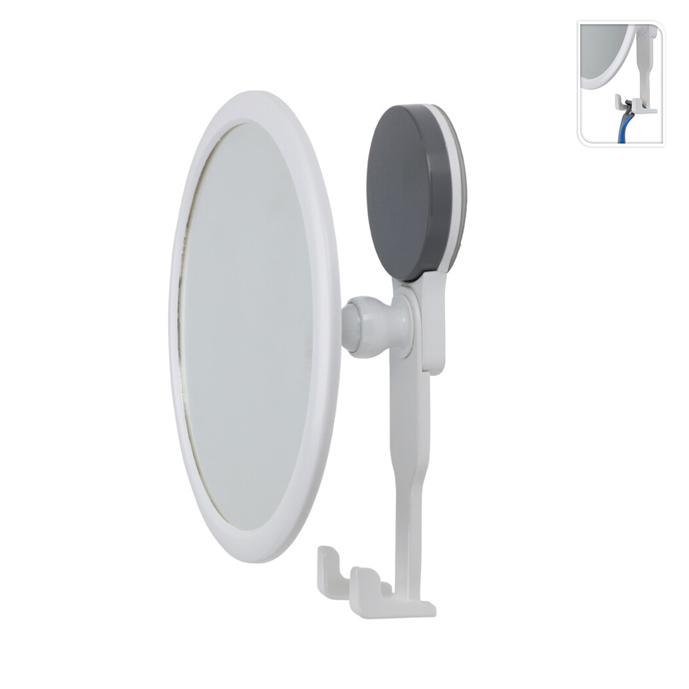 Espejo para pared con soporte blanco
