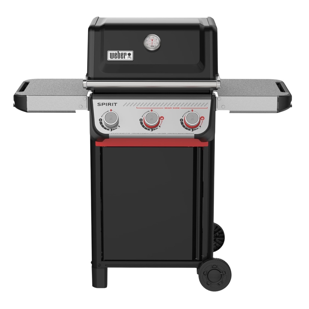 Barbacoa de gas 3 quemadores spirit e-325 negra