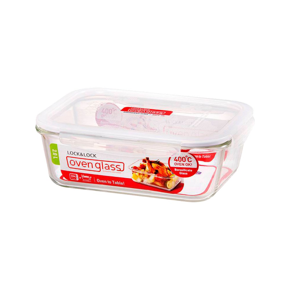 Deposito de vidrio para comida 2000 ml euro glass