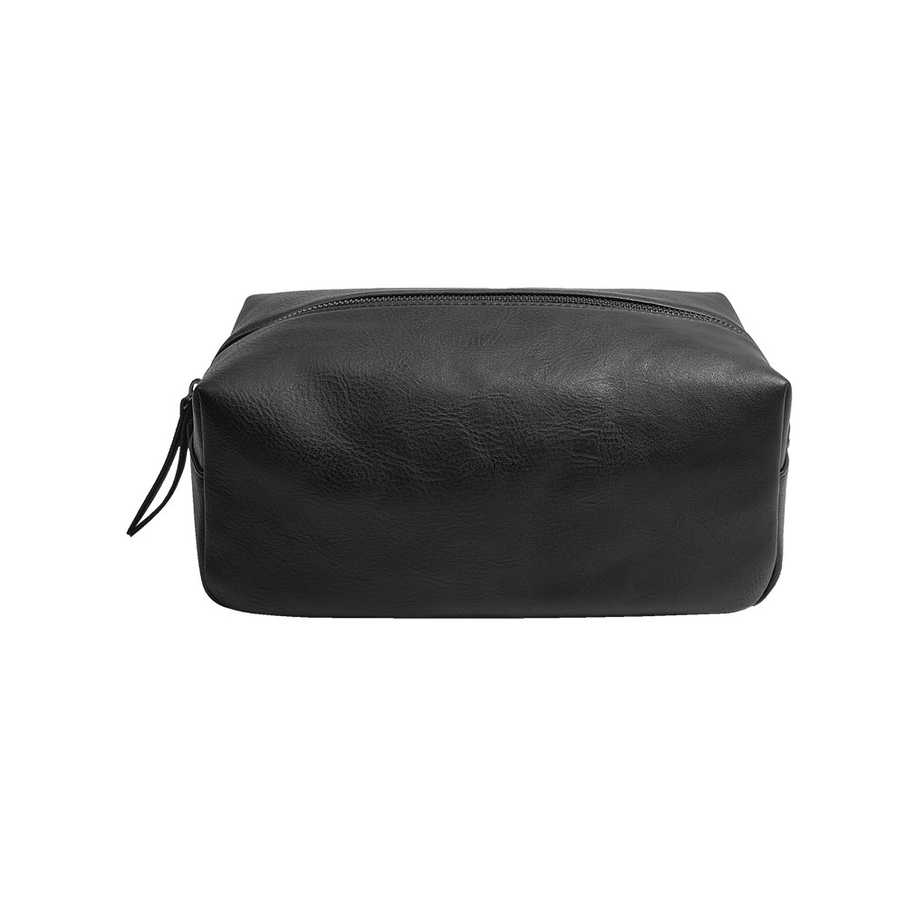 Bolsa organizadora de accesorios personales de cuero sintetico-nylon negro
