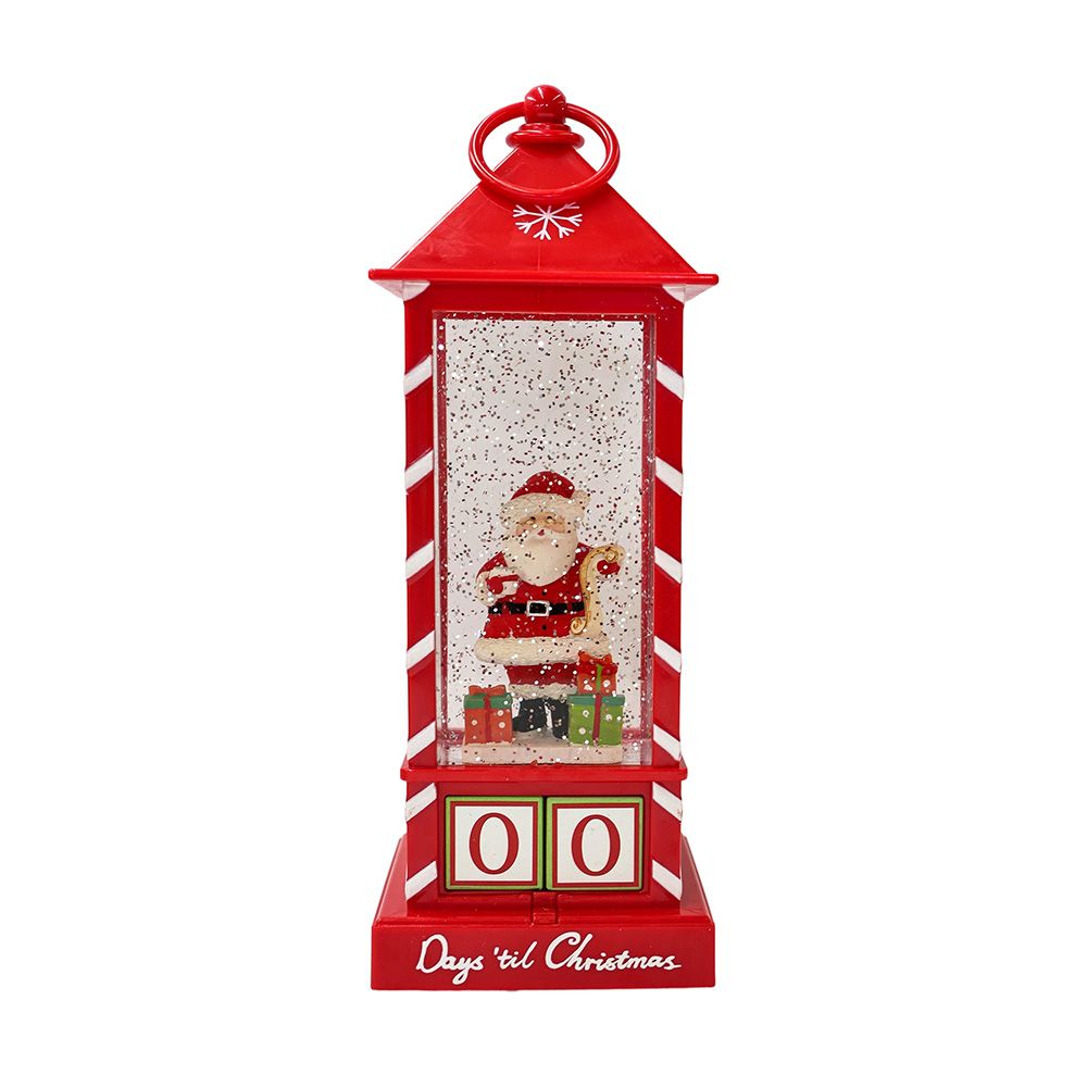 Villa navideña lampara de viento con calendario de 28 x 10.5 cm