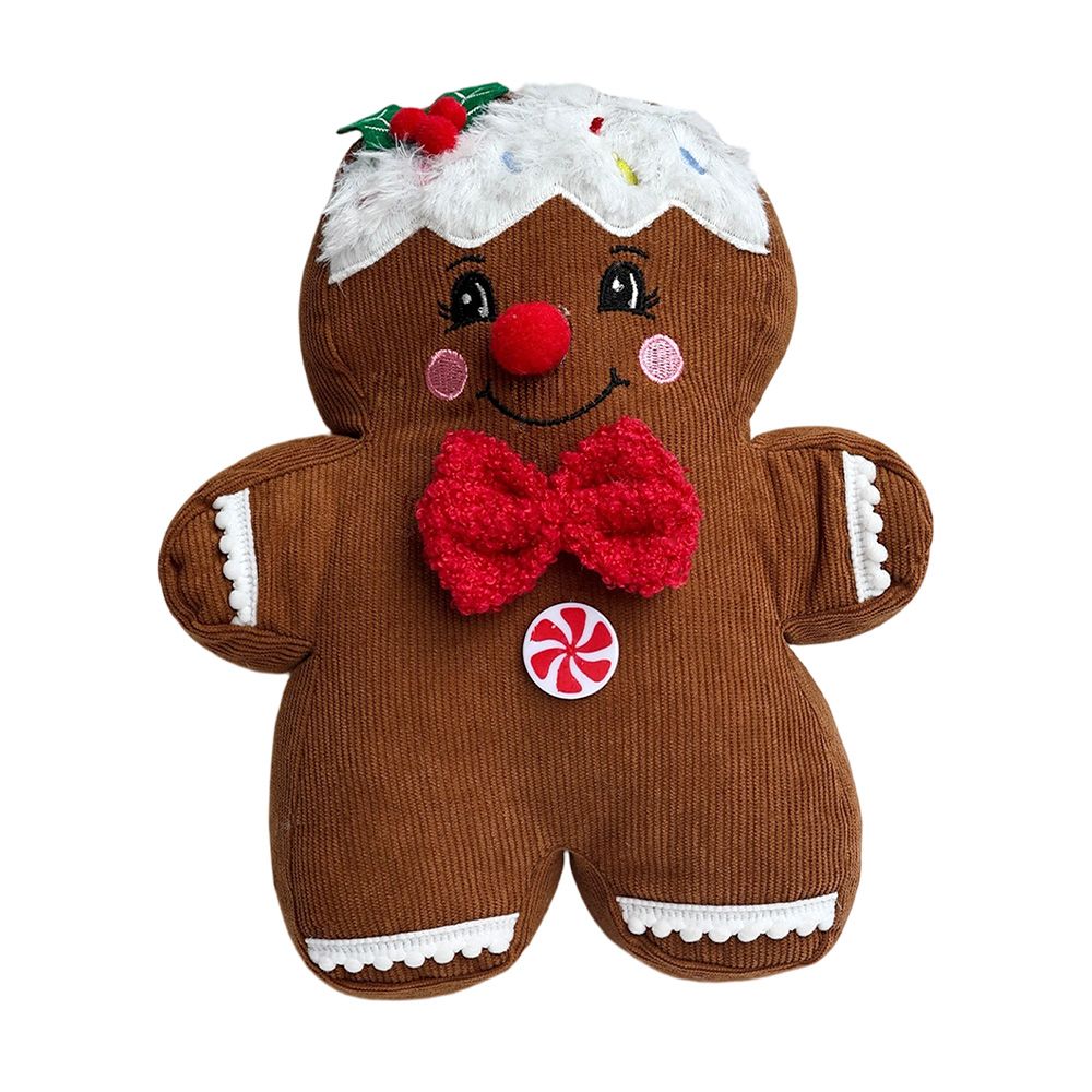 Cojin navideño 25x22 cm galleta de jengibre cafe jbxmas