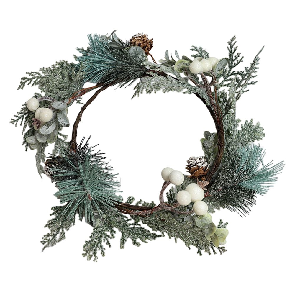 Corona navideña 23 cm verde wwxmas