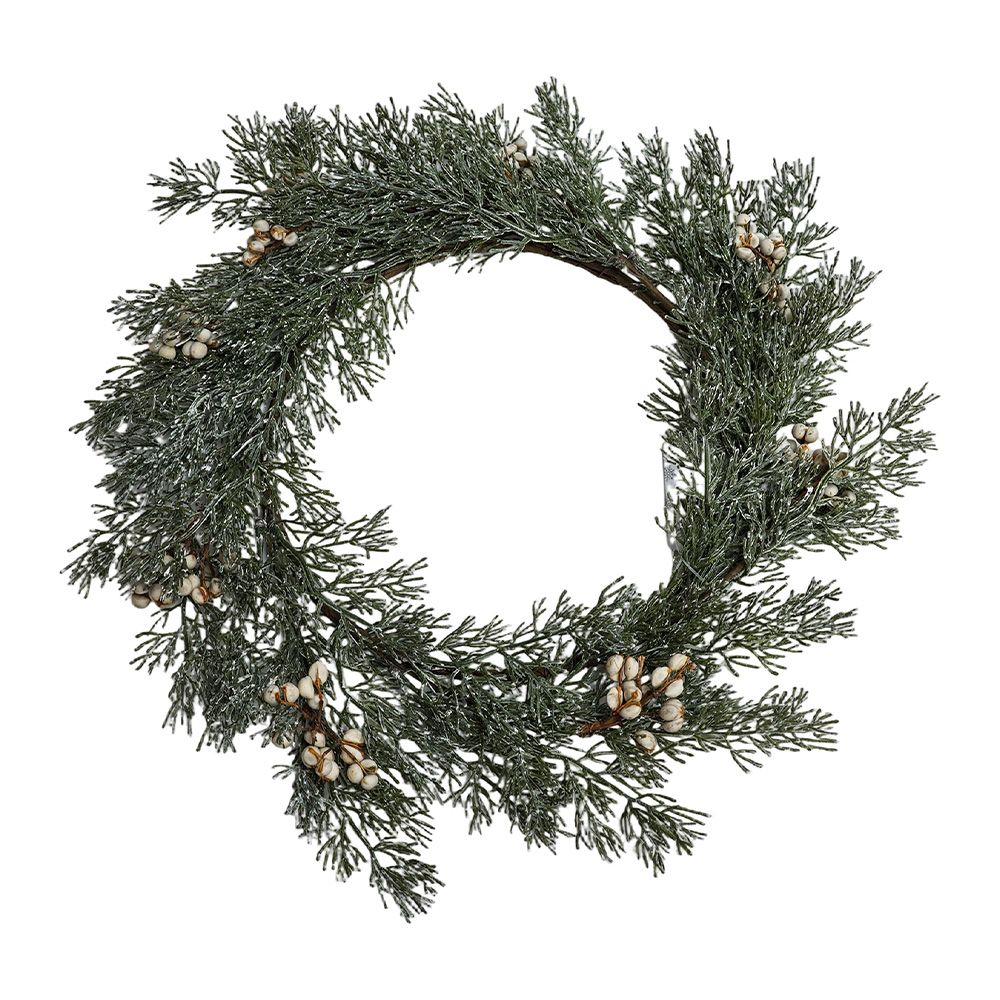 Corona navideña 19x30 cm verde wwxmas