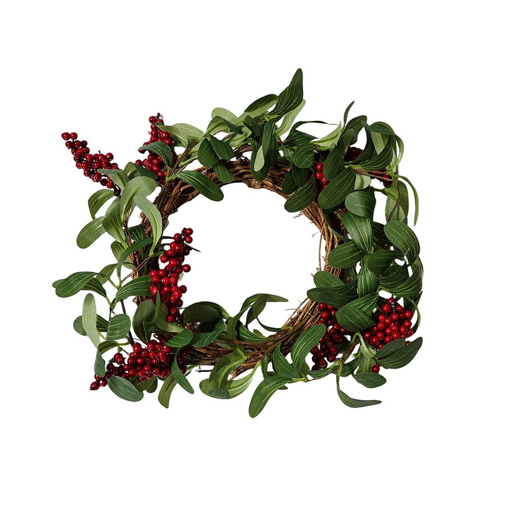 Corona navideña 35 cm verde/rojo jbxmas