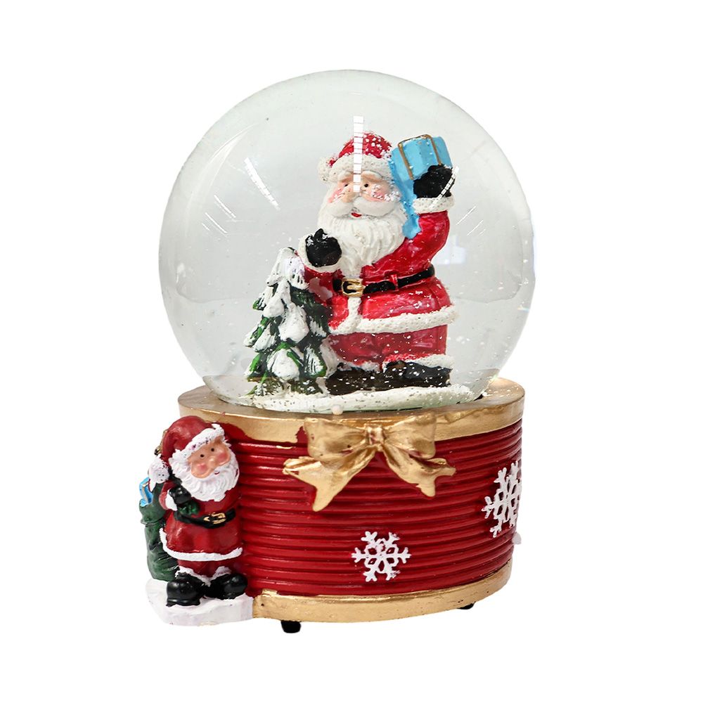 Adorno navideño bola de nieve de 11.8 x 14.5 cm