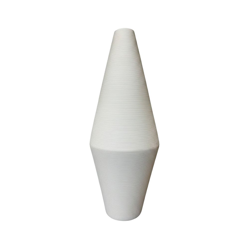 Florero de ceramica 3.5x38 cm blanco