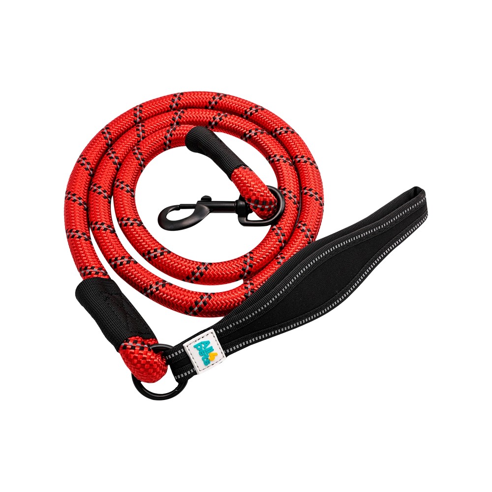 Correa de nylon para perro m rojo