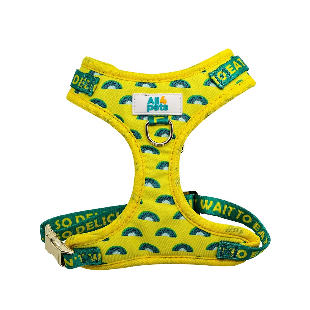 Arnes ajustable para perro talla m amarillo arcoiris