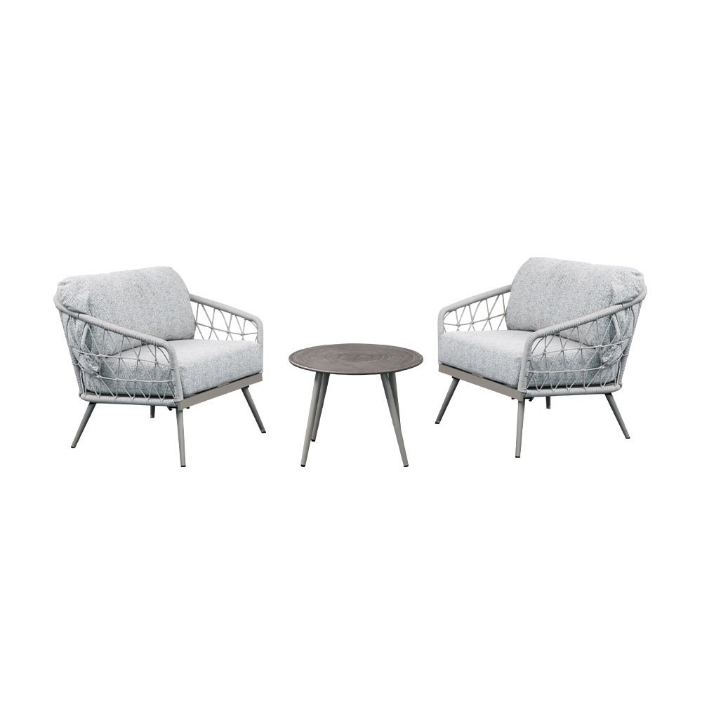 Mueble para exterior de aluminio y poliéster color gris
