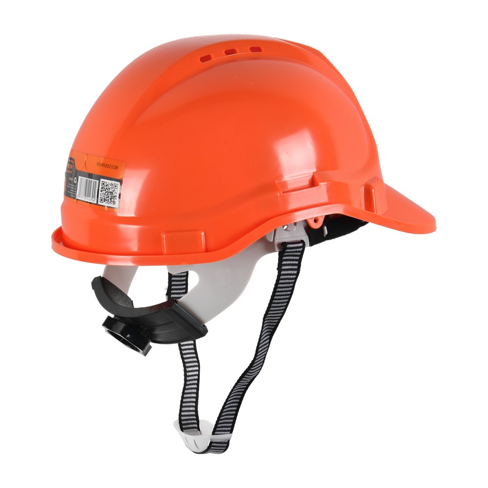 Casco naranja con ratch