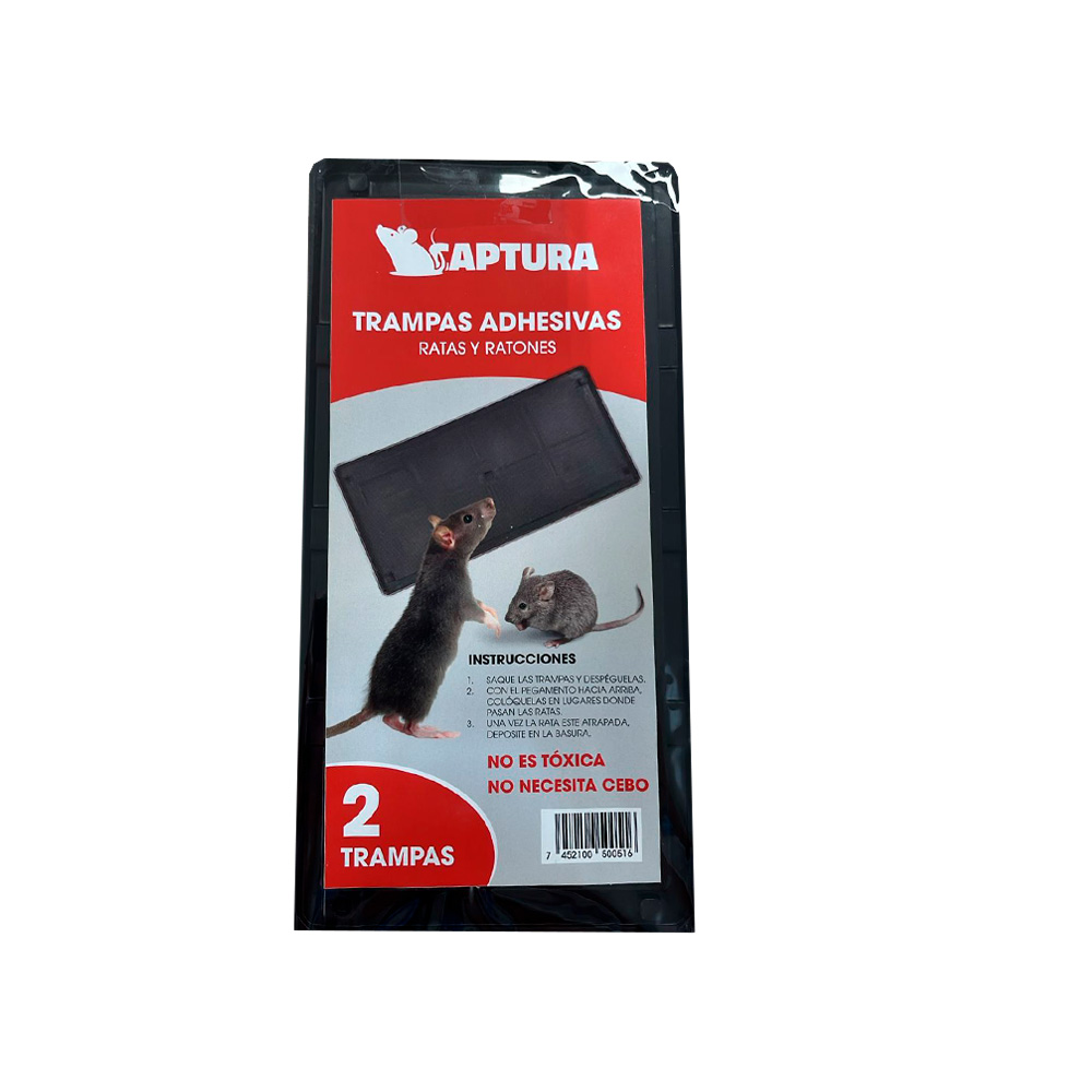 Trampa para ratas adhesiva en bandeja 13 x 26 centimetros
