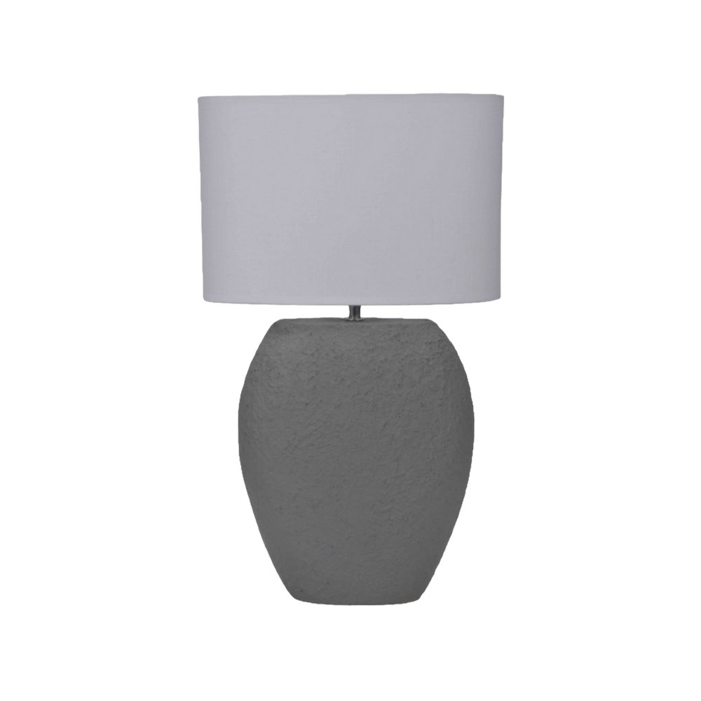 Lampara de mesa cemento gris