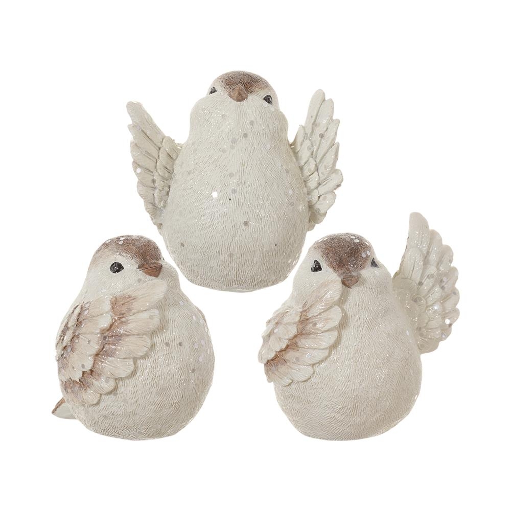Ornamento pajaro de navidad de 10 cm surtido