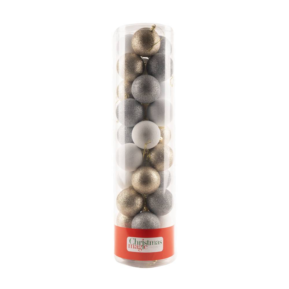 Bolas navideñas de 6 cm - set de 30 unidades