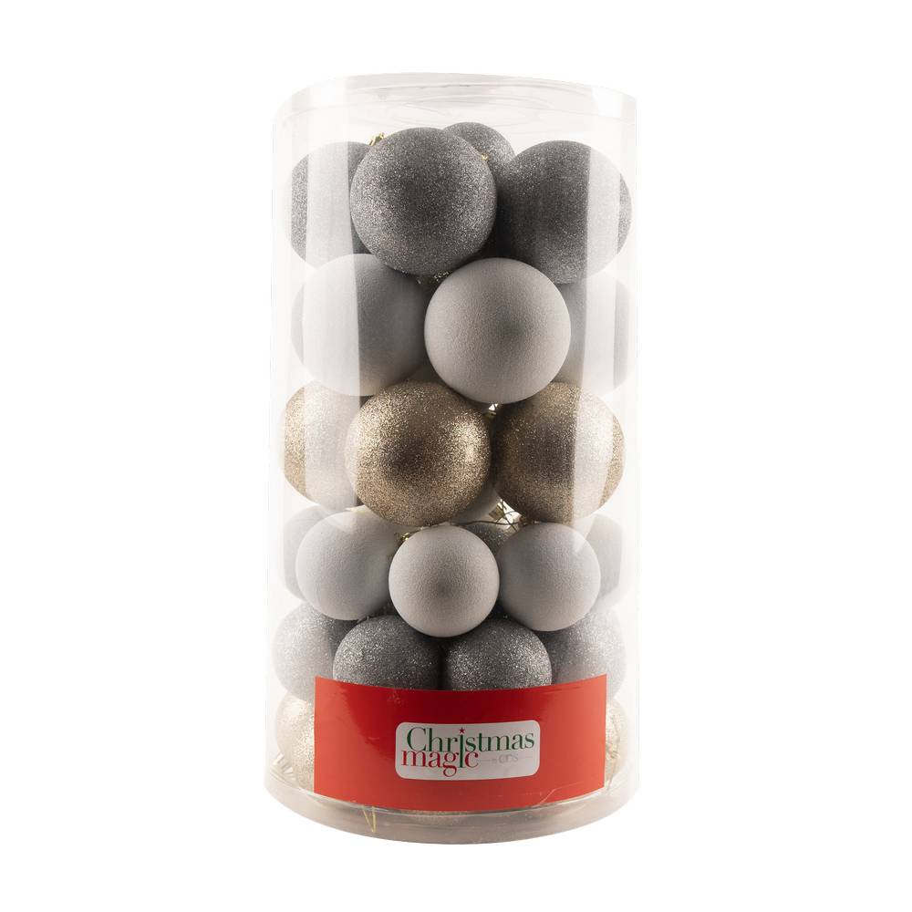 Bolas navideñas de 6 cm y 8 cm - set de 45 unidades