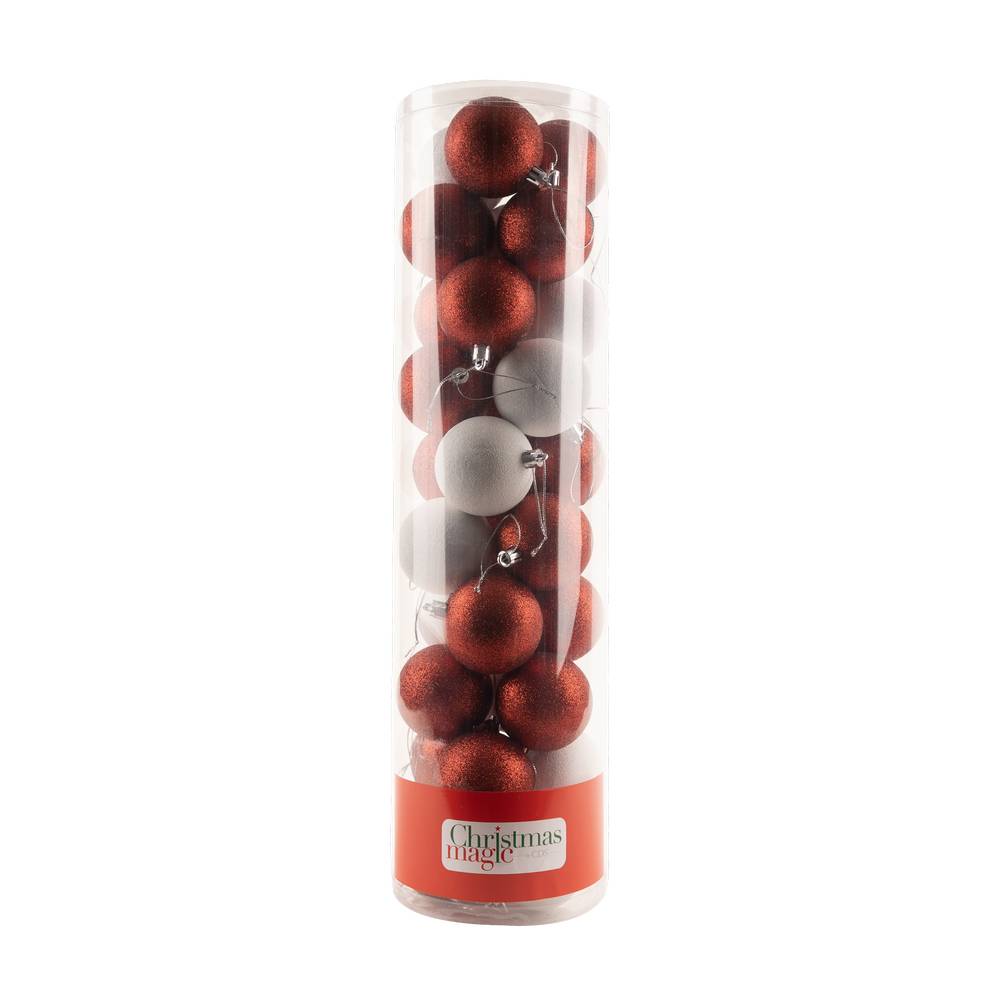 Bolas navideñas de 6 cm - set de 30 unidades
