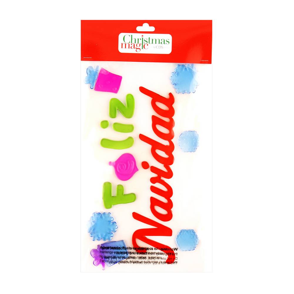 Sticker navideño de gel de 15.2 x 30.4 cm
