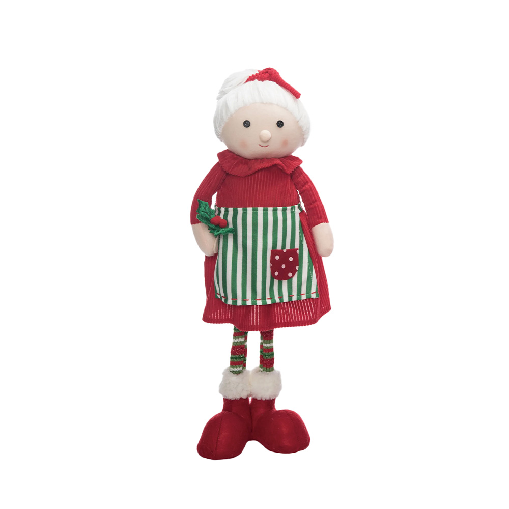 Peluche navideño de santa y señora claus surtido