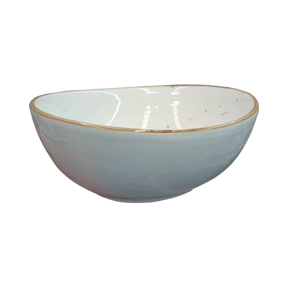 Bowl de porcelana 18 cm borde dorado