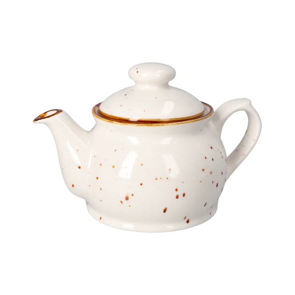 Tetera de porcelana 575 ml borde dorado