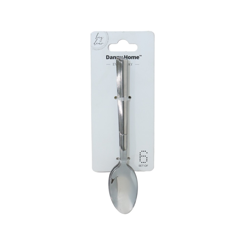 Cuchara para postre de acero inoxidable 5.7 cm 6 piezas