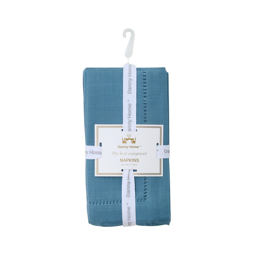 Servilleta de tela 45x45 cm azul 4 piezas