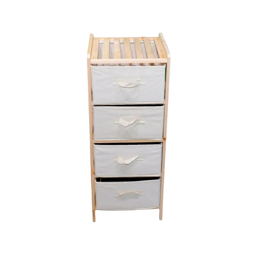 Gavetero de mdf/poliester 34.5x36.5x86 cm 4 gavetas