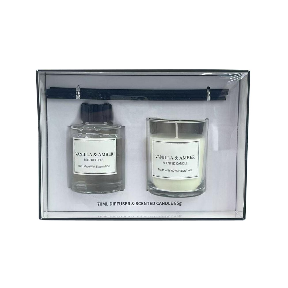 Difusor de fragancia con candela 70 ml amber&lily 2 piezas