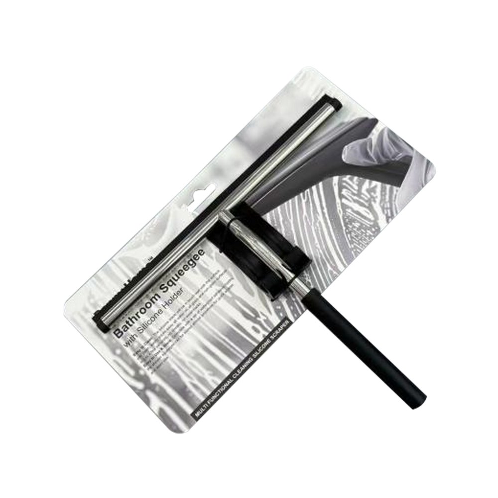 Squeegee para baño de acero inoxidable/silicon 26.5x28 cm