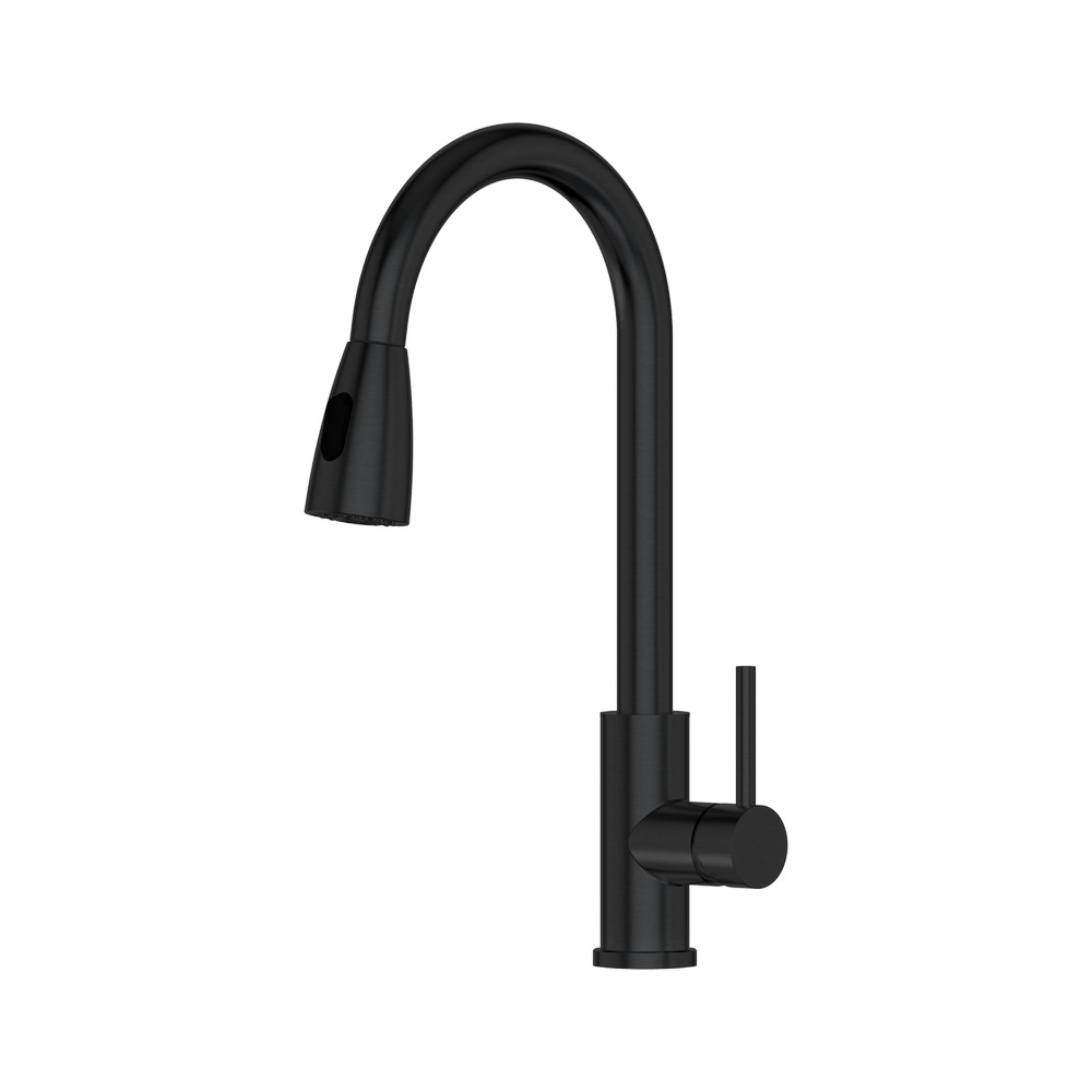 Mezclador para fregadero monomando retractil negro
