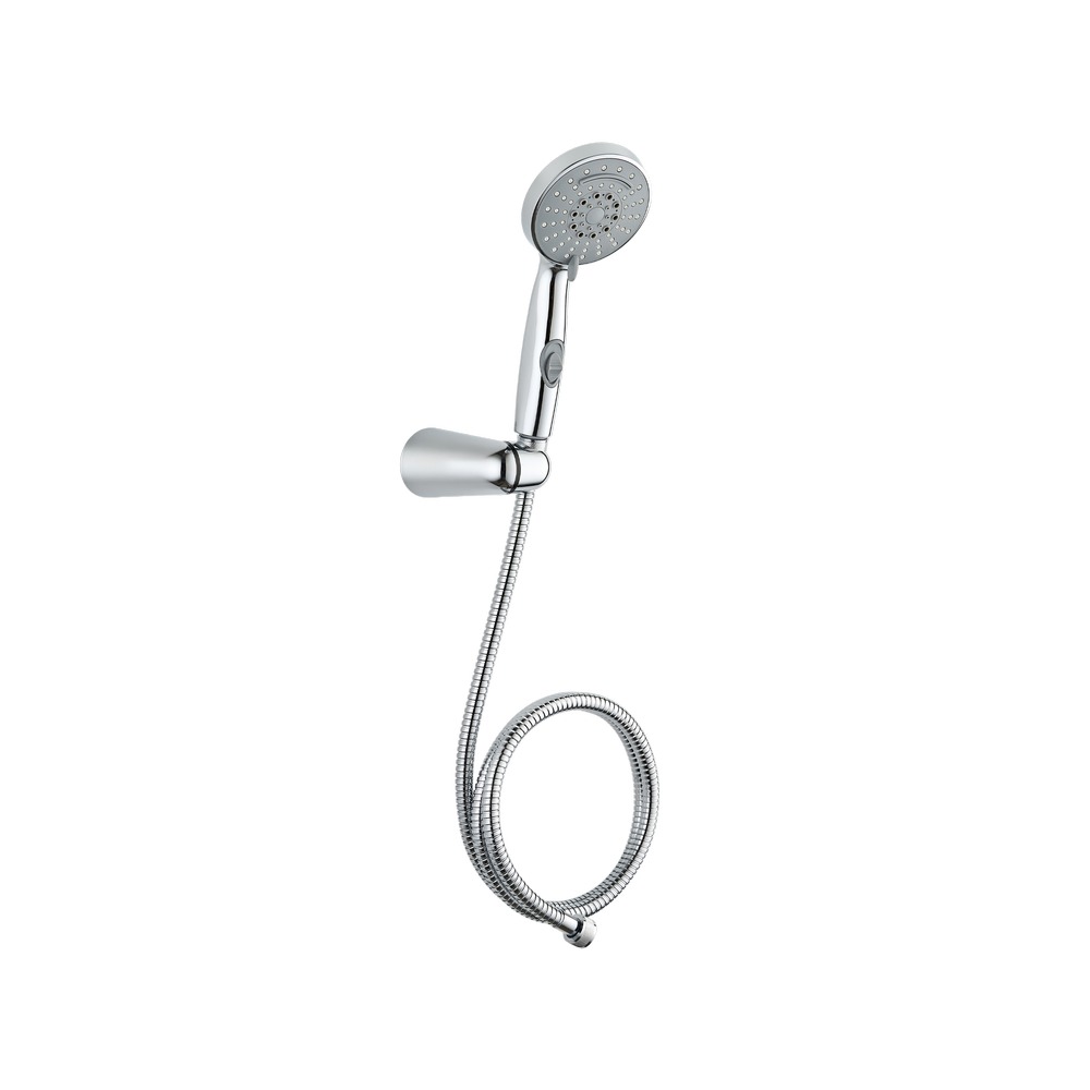 Ducha de mano con columna cromada