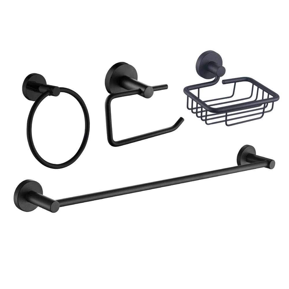 Accesorios para baño negro