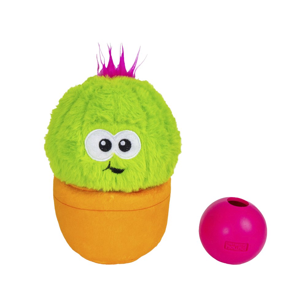Juguete para perro 11.5 cm peluche cactus dispensador verde