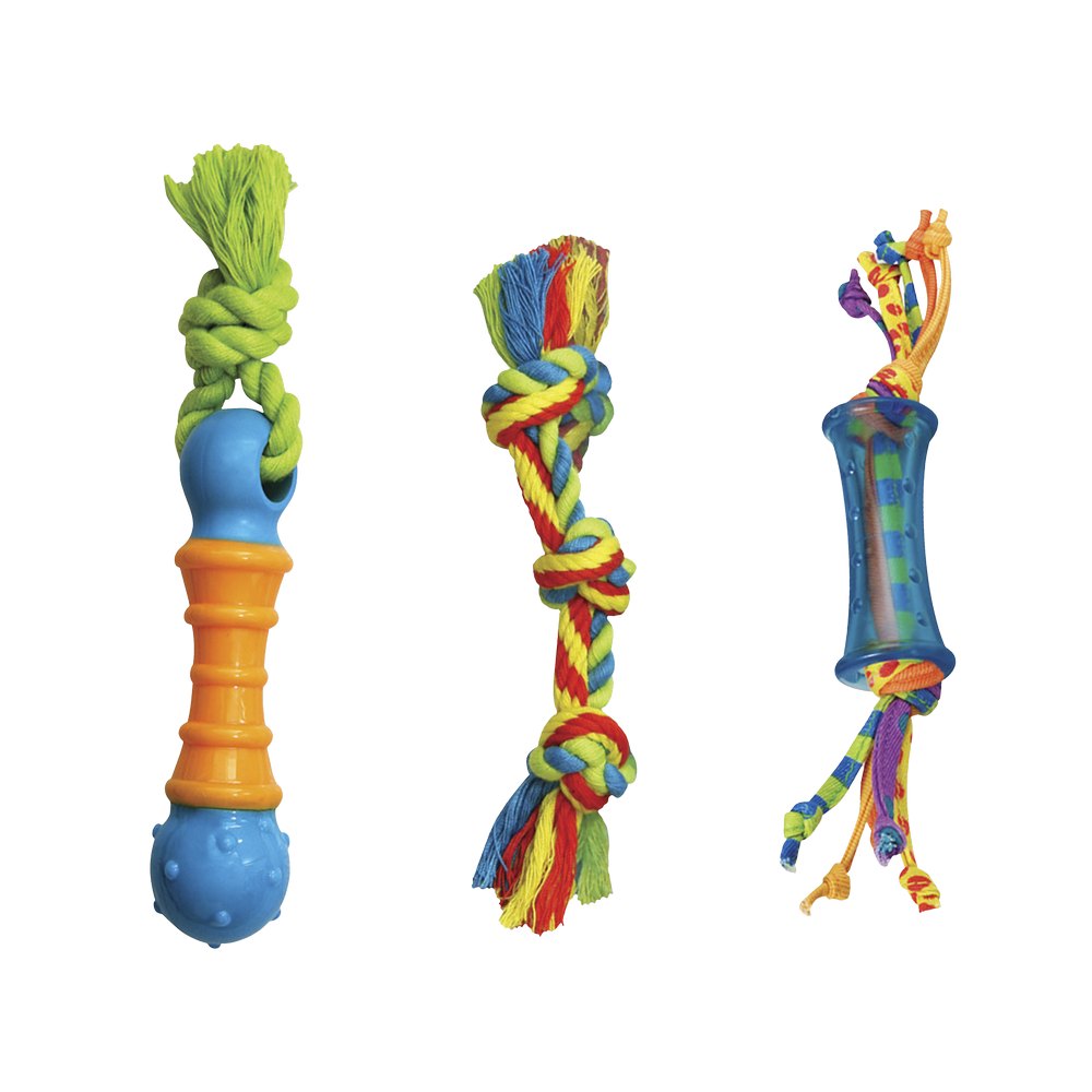 Juguete dental para perro 18 cm 3 piezas