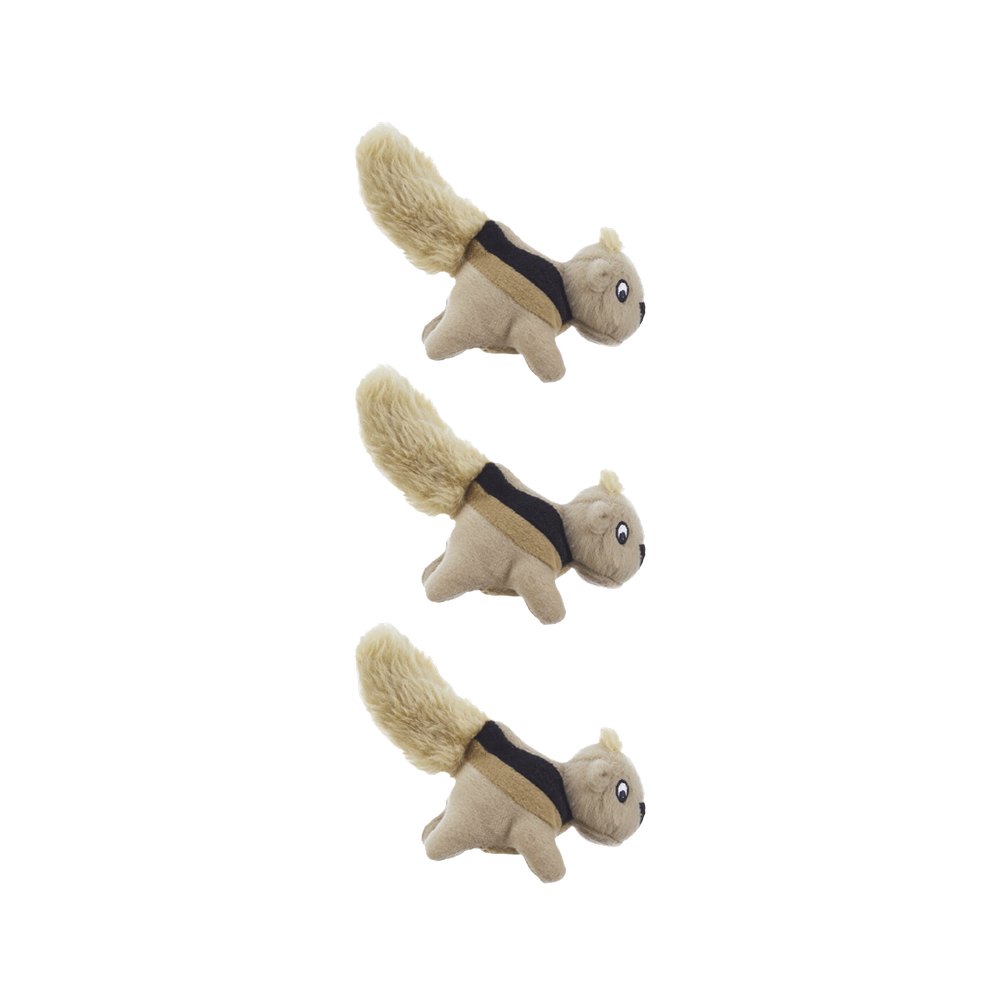 Juguete para perro 15x8 cm peluche ardilla 3 piezas