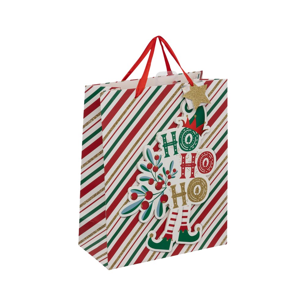 Bolsa de regalo navideña 26x32.4 cm ho ho ho