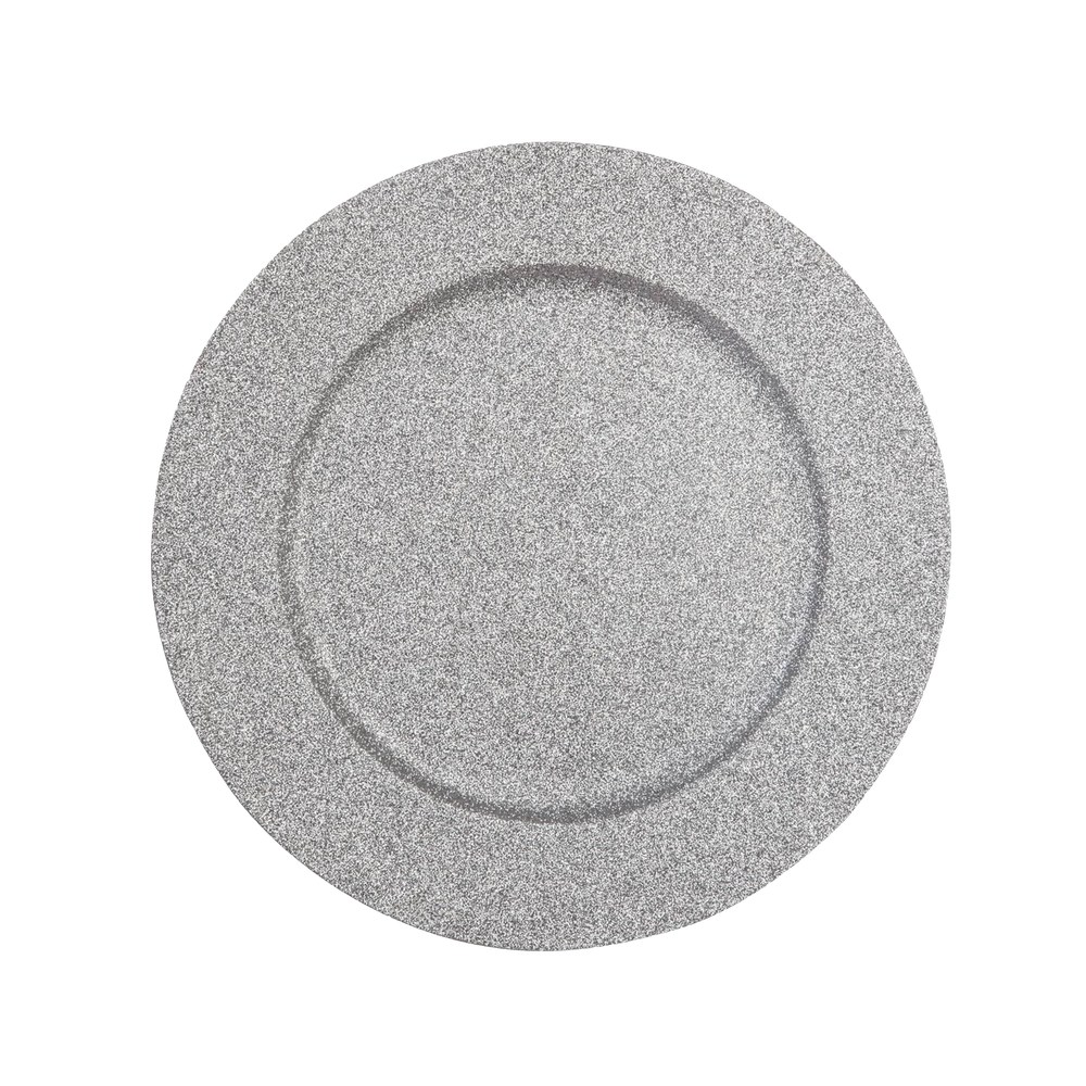 Porta plato navideño 33 cm plateado wwxmas