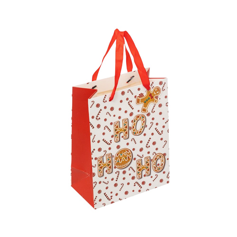 Bolsa de regalo navideña 17.8x22.9 cm ho ho ho