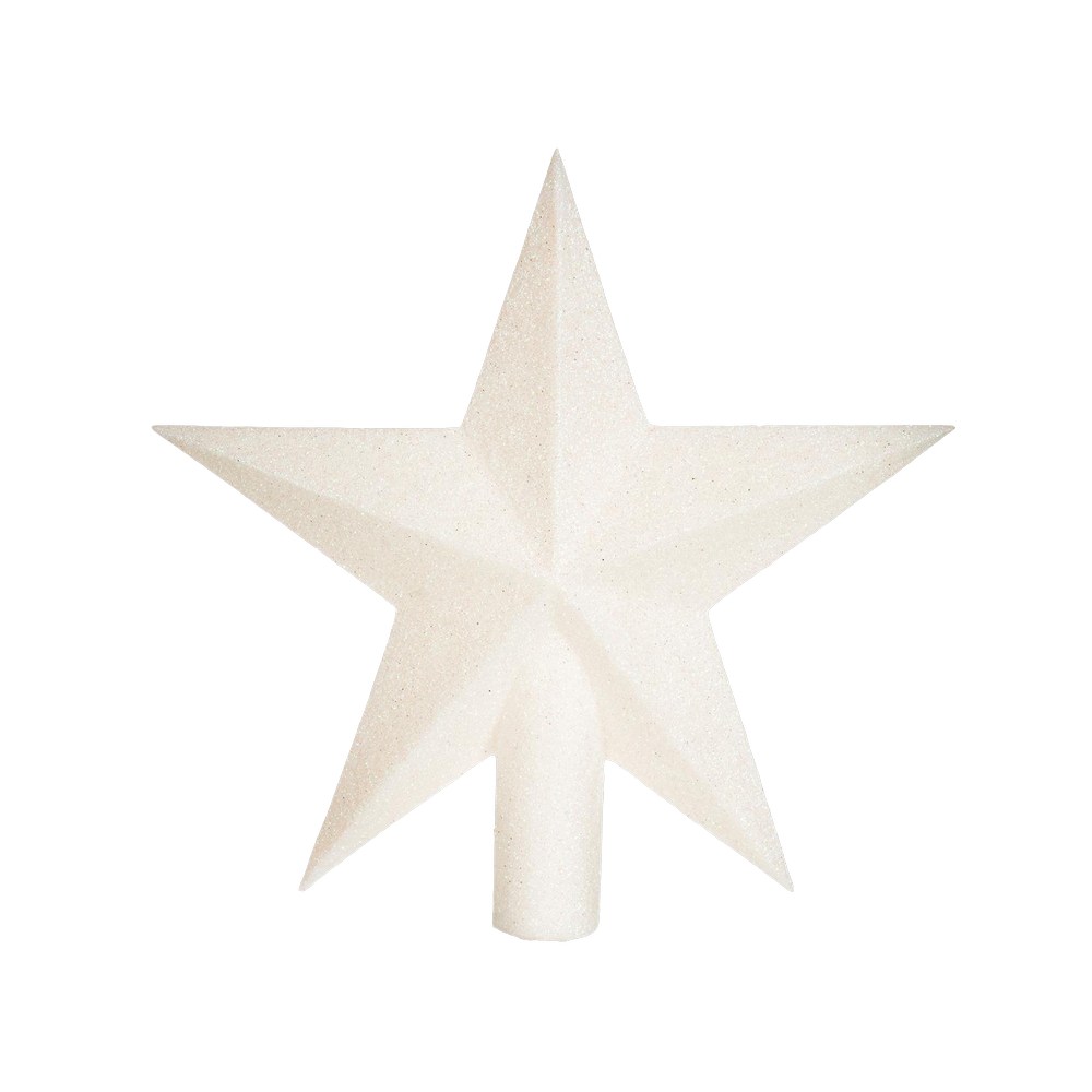 Estrella para punta de arbol 22 cm blanco wwxmas