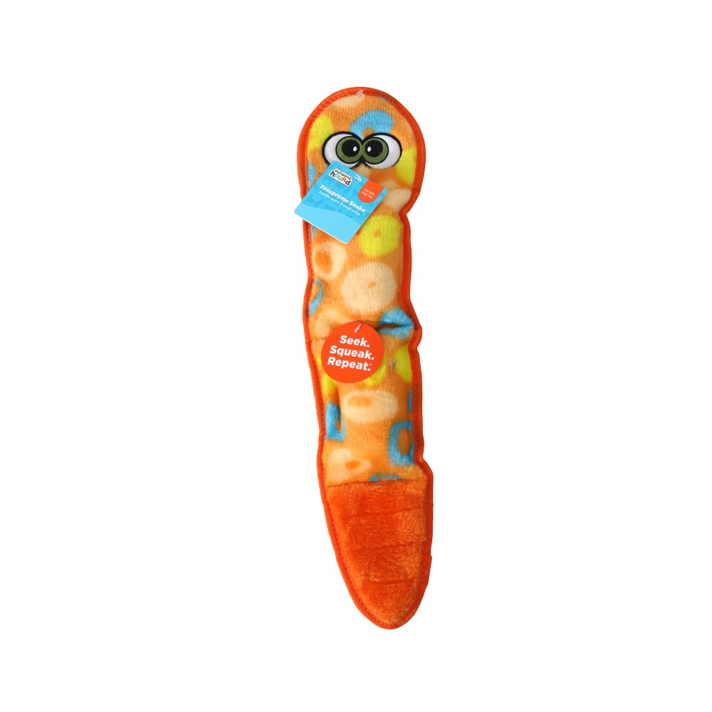 Juguete para perro serpiente de peluche 50.8 cm anaranjado