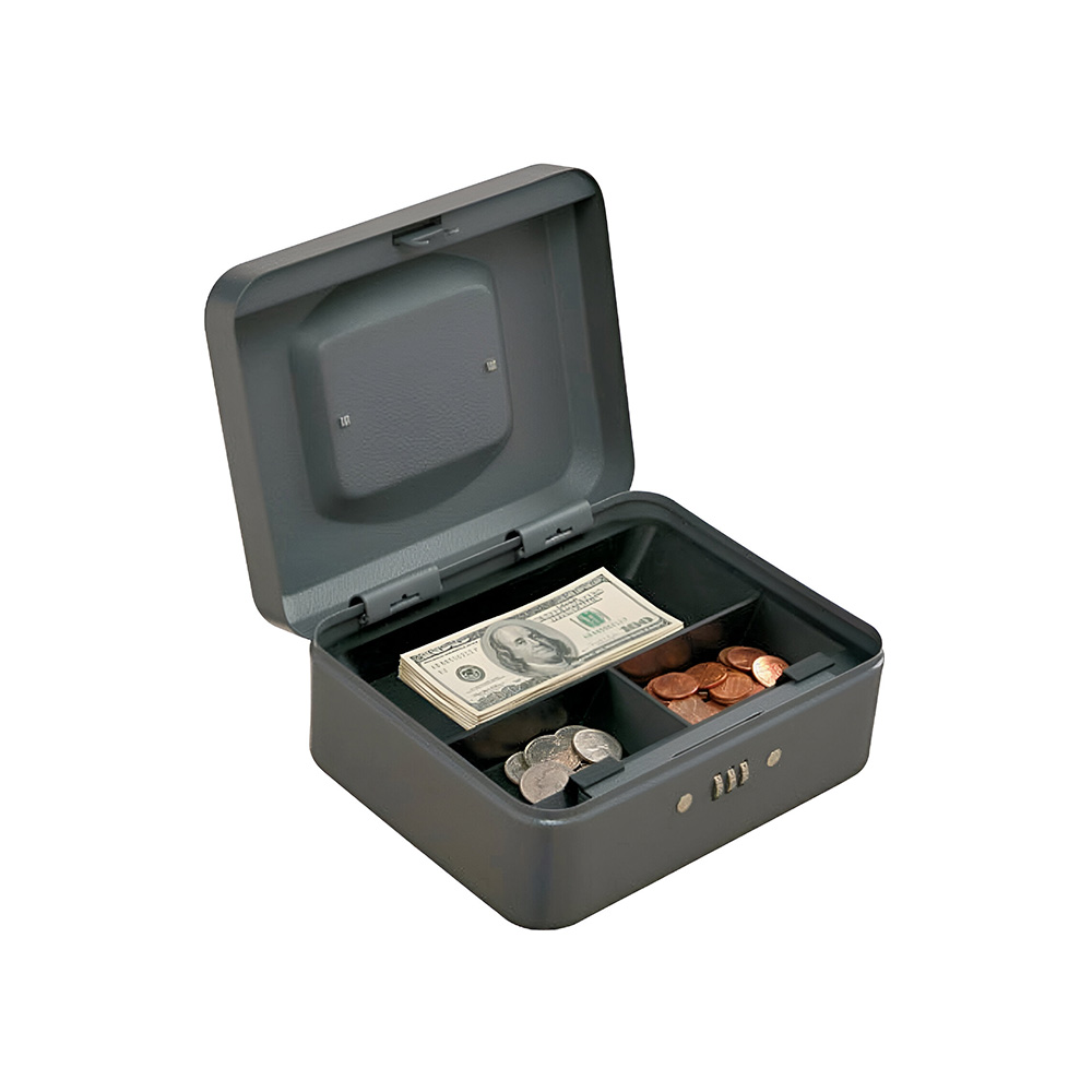 Caja metalica para efectivo 20x16x9cm de combinacion