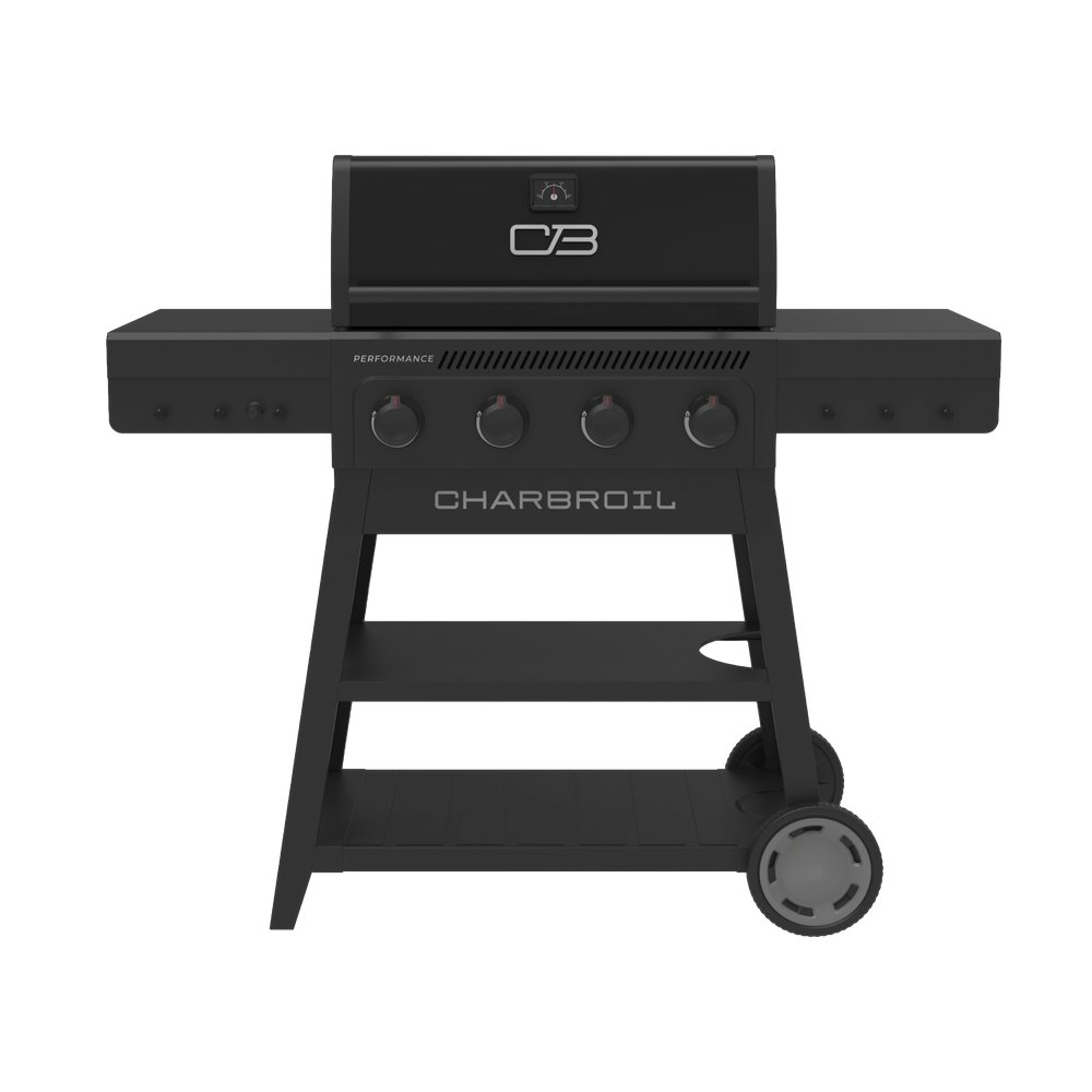 Barbacoa a gas de 4 quemadores 55.7x115.9x132.9 cm negra