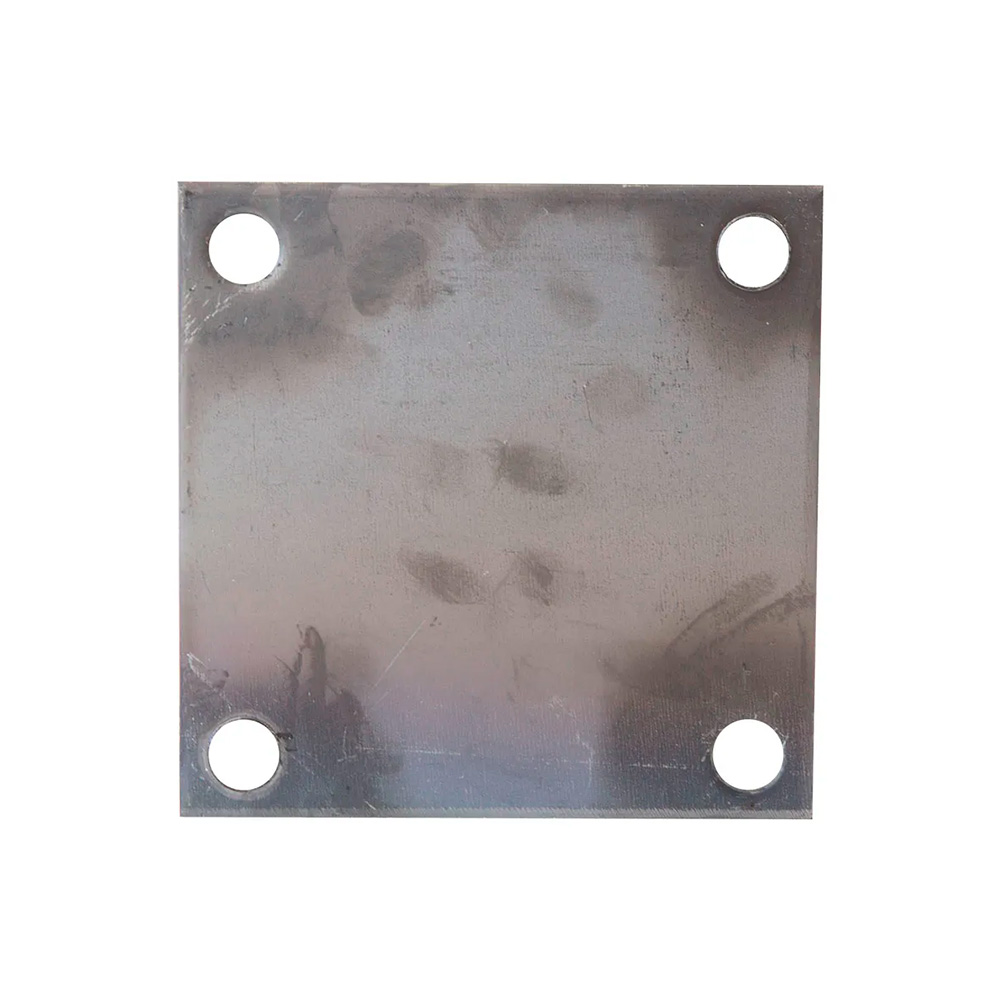 Placa de sujecion de hierro 12 x 12 cm 3/16 con perforaciones