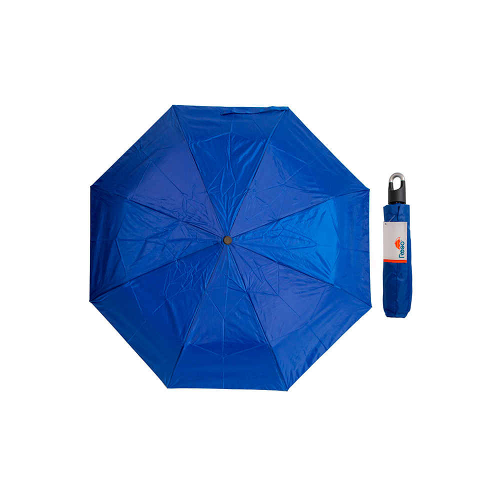 Sombrilla lisa 26 pulg azul manual