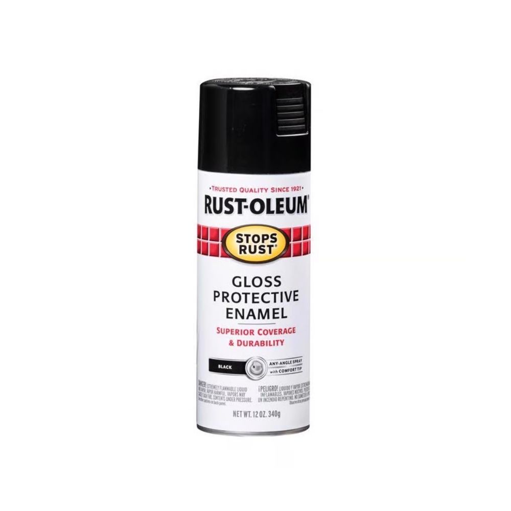 Pintura en spray 12 oz negro brillante antioxido