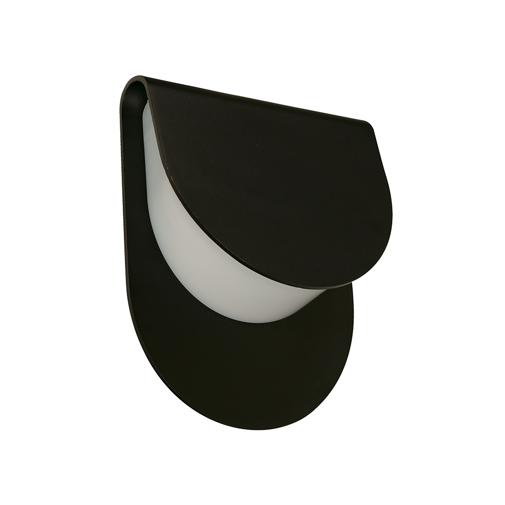 Lampara led exterior de pared negro 12w 100-240v 3000k